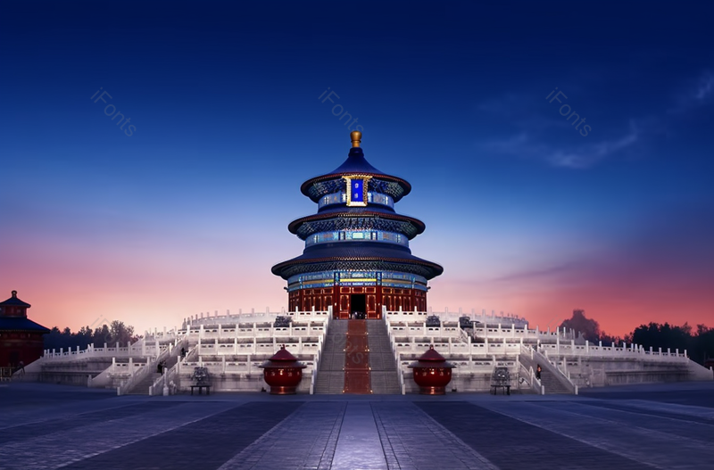 北京天坛夜景宏伟的古典人造建筑台阶室外无人的广场图像摄影,高清,摄影图,摄影图片,图片大全,摄影图免费下载